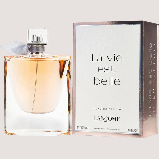 Perfume Lancôme La Vie Est Belle de Oasis Perfumes Honduras Mayoreo con frasco de cristal y caja original de 100ml