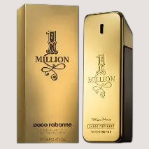 Perfume Paco Rabanne 1 Million EDT 100ml en caja dorada, disponible en Oasis Perfumes Honduras Mayoreo