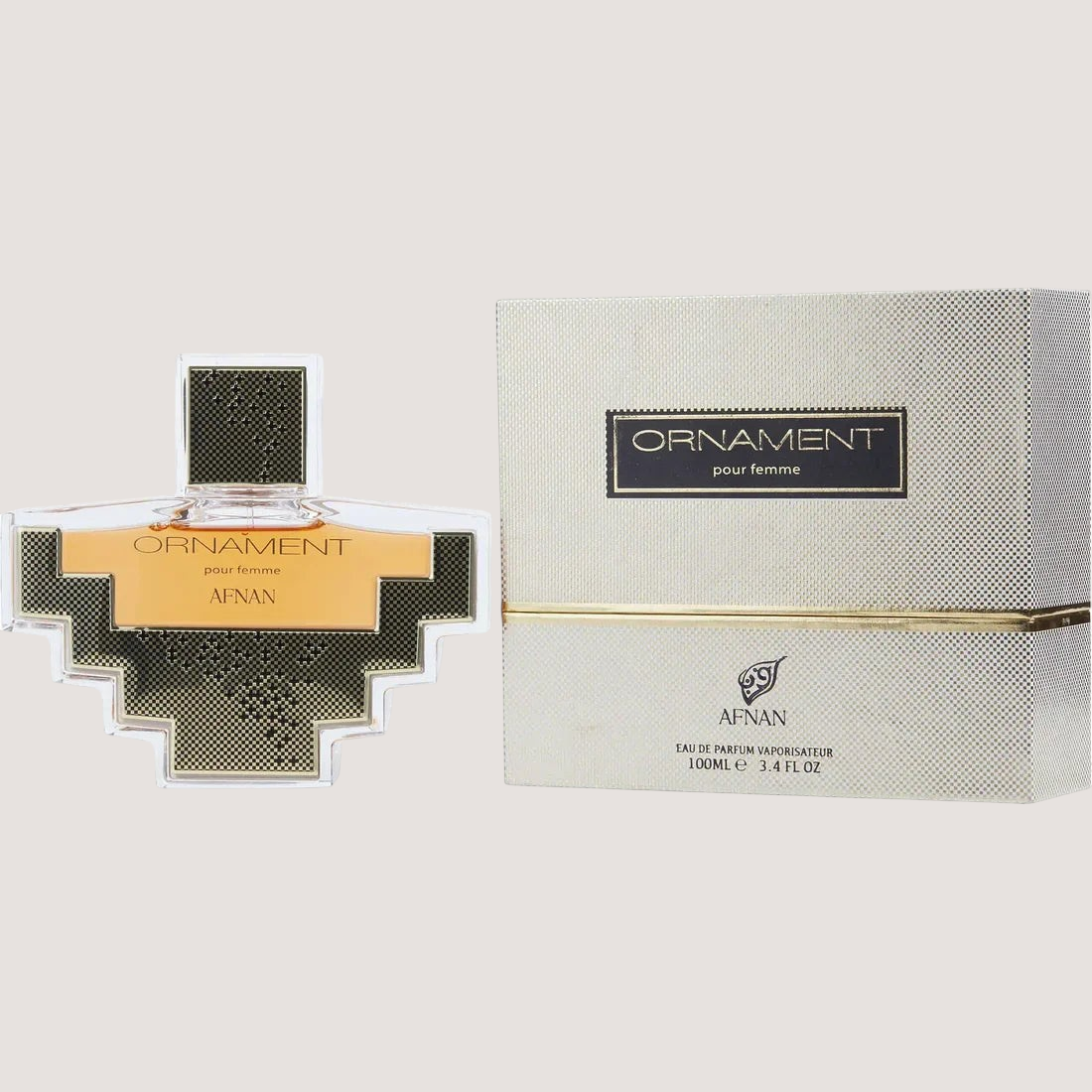 Afnan Ornament Pour Femme floral fruity perfume bottle and box by Oasis Perfumes Honduras Mayoreo