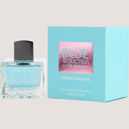 Oasis Perfumes Honduras Mayoreo Antonio Banderas Blue Seduction floral aquatic eau de toilette for women 80ml bottle